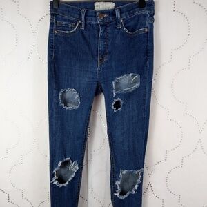 Free People busted skinny medium wash jeans